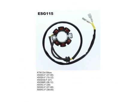 Stator alternator ELECTROSPORT - KTM SXF 450 07-12, SXF 505 07-08, XCF 505 08-09 | ESG115