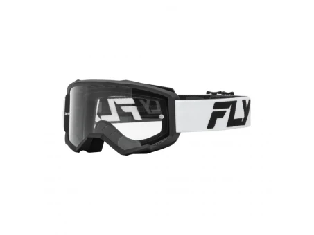 Ochelari moto FLY RACING Focus - Alb/Negru