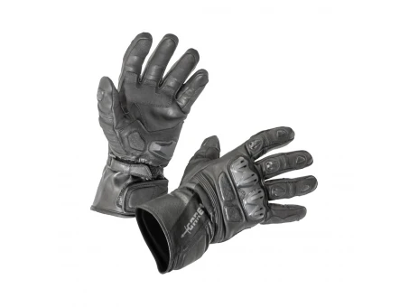 Mănuși moto piele Touring Gareth Long - Negru | GH1428