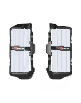 Protectii radiator mari RACETECH (RTECH) BETA RR 125/ 200/ 250/ 300 X-PRO/RACE/RR 35/390/430/450/ 480 X-PRO/ RACE (2025) - Negru/Alb