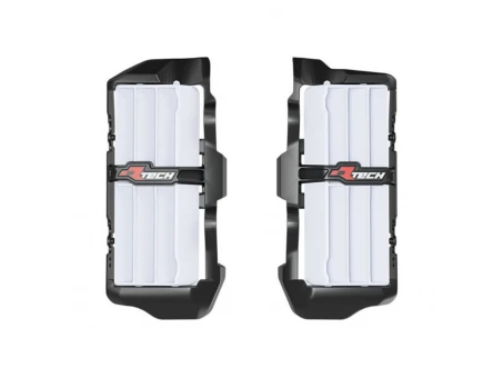 Protectii radiator mari RACETECH (RTECH) BETA RR 125/ 200/ 250/ 300 X-PRO/RACE/RR 35/390/430/450/ 480 X-PRO/ RACE (2025) - Negru/Alb | GRBETNRBN25