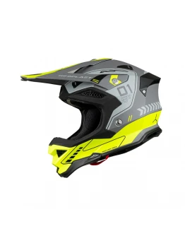 Casca cross-enduro UFO DIAMOND CARBON - Gri,Galben fluor