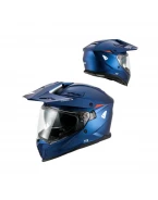 Casca UFO Cosmos 2026/01 Offroad/Dual/Tourer/Crossover cu Vizieră și Parasolar - Albastru/Rosu | HE13006CB