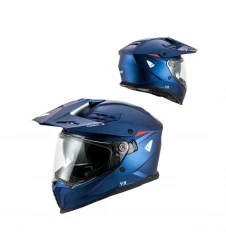 Casca UFO Cosmos 2026/01 Offroad/Dual/Tourer/Crossover cu Vizieră și Parasolar - Albastru/Rosu