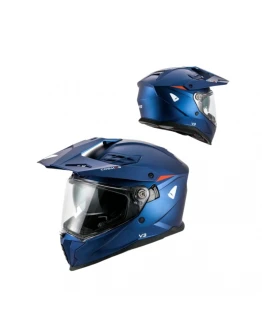 Casca UFO Cosmos 2026/01 Offroad/Dual/Tourer/Crossover cu Vizieră și Parasolar - Albastru/Rosu