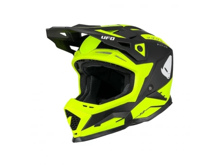 Casca cross-enduro UFO ECHUS - Negru/Galben fluor