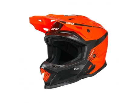 Casca cross-enduro UFO ECHUS - Negru/Portocaliu fluor