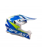 Casca cross-enduro UFO INTREPID - Albastru/Alb/Galben fluor