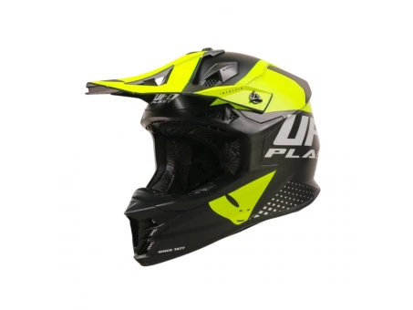 Casca cross-enduro UFO INTREPID - Negru/Galben fluor