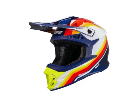 Cască Cross UFO Intrepid 2026/01 ECE 22.06 - Albastru/Galben fluo | HE13401DC