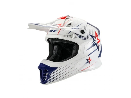 Cască Cross UFO Intrepid 2026/01 ECE 22.06 - Alb/Rosu | HE13401WB