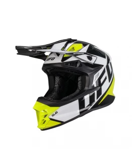 Cască Cross UFO Intrepid 2026/01 ECE 22.06 - Alb/Negru
