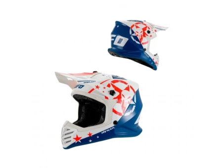 Casca Cross Copii UFO Korey 2026/01 Junior/Kid - Albastru/Alb | HE13600CW