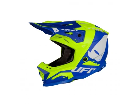 Casca cross-enduro UFO ECHUS - Albastru/Galben fluor