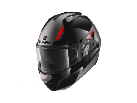 Casca modulara SHARK EVO GT SEAN - Gri/Negru/Rosu