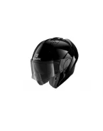 Casca Flip-up Shark EVO ES BLANK - Negru