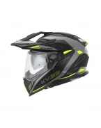 Cască enduro dual Kappa KV33 Graphic Wizzard cu vizieră - Negru/Gri/Galben fluo mat | HKKV33FWZTY