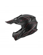 Casca Cross Kappa KV49 EVO Chaser - Negru/Gri/Rosu | HKKV49RCHBR