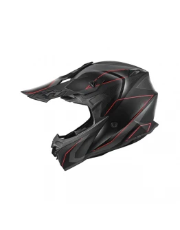 Casca Cross Kappa KV49 EVO Chaser - Negru/Gri/Rosu