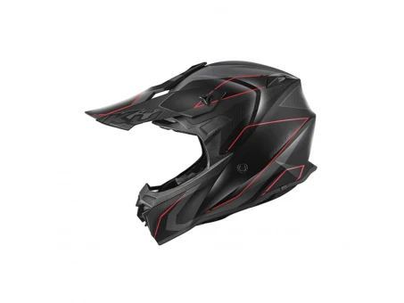 Casca Cross Kappa KV49 EVO Chaser - Negru/Gri/Rosu | HKKV49RCHBR