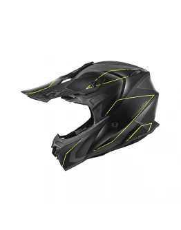 Casca Cross Kappa KV49 EVO Chaser - Negru/Gri/Galben fluo
