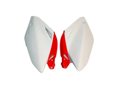 Carene laterale UFO HONDA CRF 250R 04-05 culoare OEM (Alb/Rosu) | HO03635W