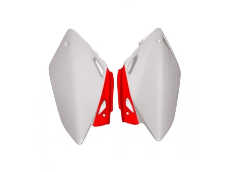 Carene laterale UFO HONDA CRF 450R 05-06 culoare OEM (Alb/Rosu) | HO03656W