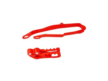 Set patina si ghidaj lant UFO HONDA CR 125/250 00-04, CRF 250R/X 04, CRF 450R 02-04, culoare Rosu | HO04631070