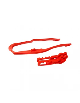 Set patina si ghidaj lant UFO HONDA CR 125/250, CRF 250R/X, 450R/X '05-06, culoare Rosu