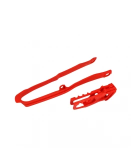 Set patina si ghidaj lant UFO HONDA CRF 250R/RX '18-21, CRF 450R/RX '17-18, culoare Rosu