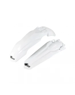Set aripa fata spate UFO HONDA CRF 250R/RX '18-21, CRF 450R/RX '17-20, culoare Alb ( HO04680041 , HO04681041 )