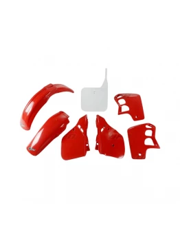 Kit complet plastice UFO HONDA CR 500 '89-'90 culoare OEM (Rosu/Alb) (HO091E999)