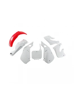 Kit complet plastice UFO HONDA CR 125 '98-'99, CR 250 '97-'99 culoare OEM (Rosu/Alb) (HO094E999)