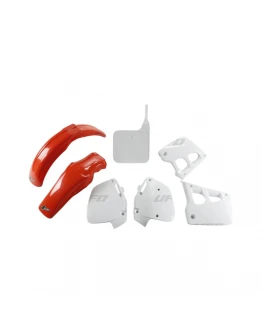 Kit complet plastice UFO HONDA CR 125 '91-'92, CR 250 '90-'91, culoare OEM (Rosu/Alb) (HO097E999)