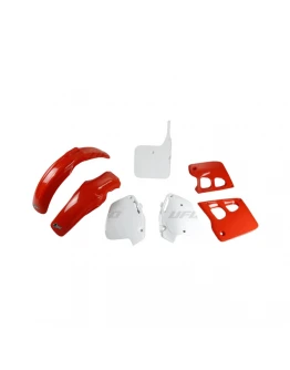 Kit complet plastice UFO HONDA CR 125 '91-'92, CR 250 '90-'91, culoare OEM '90 (Rosu/Alb) (HO097E999K)