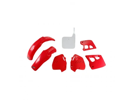 Kit complet plastice UFO HONDA CR 125 91-92, CR 250 90-91, culoare OEM 92 (Rosu/Alb) (HO097E999W) | HOKIT097999W