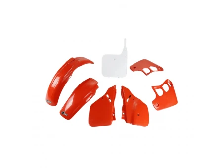Kit complet plastice UFO HONDA CR 125 89-90, culoare OEM 90 (Rosu/Alb) | HOKIT098999W