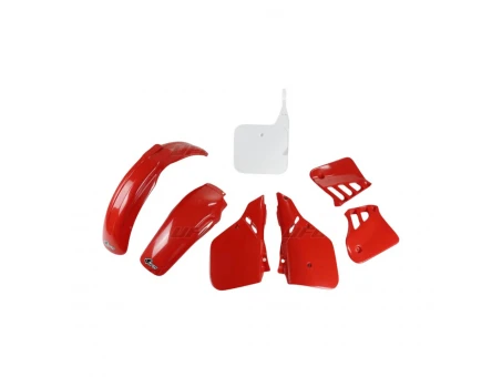 Kit complet plastice UFO HONDA CR 125 87-88 culoare OEM (Rosu/Alb) (HO099E999) | HOKIT099999