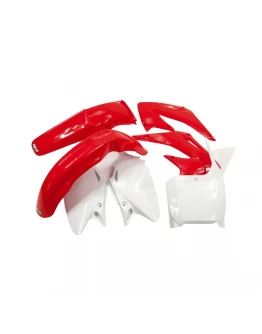 Kit complet plastice UFO HONDA CR 125/250 '02-'03 culoare OEM (Rosu/Alb) (HO101E999)