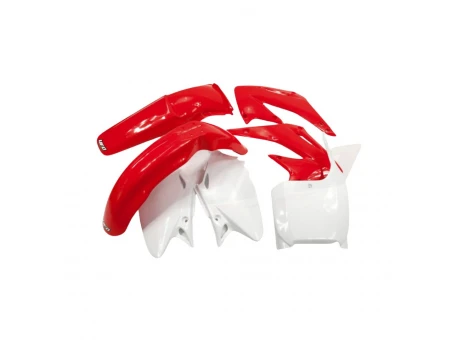 Kit complet plastice UFO HONDA CR 125/250 02-03 culoare OEM (Rosu/Alb) (HO101E999) | HOKIT101999