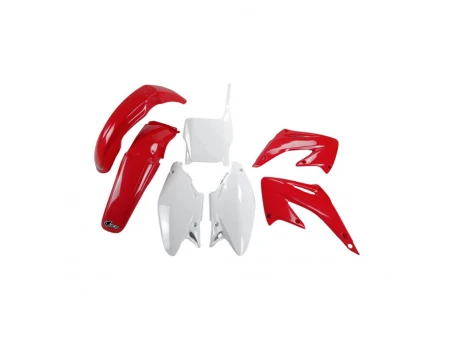 Kit complet plastice UFO HONDA CR 125/250 04-07, culoare OEM (Rosu/Alb) | HOKIT102999