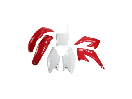 Kit complet plastice UFO HONDA CR 125/250 04-07 culoare OEM (Rosu/Alb) (HO103E999) | HOKIT103999