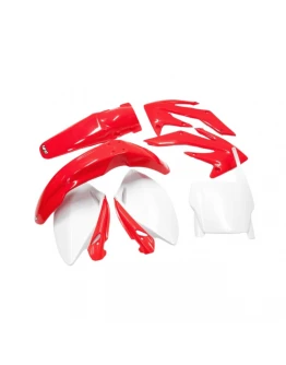 Kit complet plastice UFO HONDA CRF 250R '06-'07 culoare OEM (Rosu/Alb) (HO105E999)