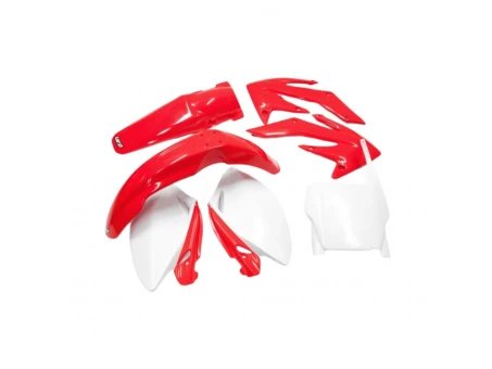 Kit complet plastice UFO HONDA CRF 250R 06-07 culoare OEM (Rosu/Alb) (HO105E999) | HOKIT105999