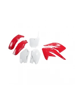 Kit complet plastice UFO HONDA CR 85 '03-'17 culoare OEM (Rosu/Alb) (HO109E999)