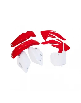 Kit complet plastice UFO HONDA CRF 150 '07-'17 culoare OEM (Rosu/Alb) (HO111E999)