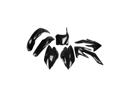 Kit complet plastice UFO HONDA CRF 250R 08-09 culoare Negru = HO112BE001 (HO112E001) | HOKIT112001