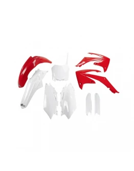 Kit complet plastice UFO (FULL KIT) HONDA CRF 450 R '09-'10, CRF 250 '10 culoare OEM (Rosu/Alb) (HO113E999)