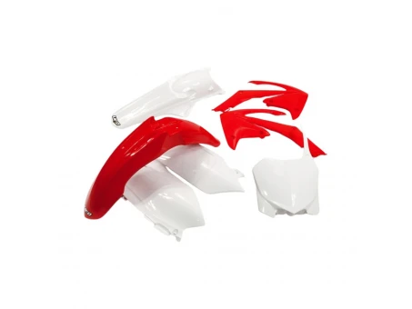 Kit complet plastice UFO HONDA CRF 250R '11-'13, CRF 450R '11-'12 culoare OEM (Rosu/Alb) (HO114E999)