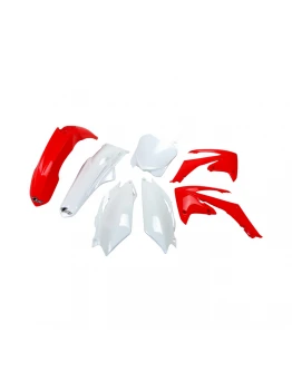 Kit complet plastice UFO HONDA CRF 250R '11-'13, CRF 450R '11-'12 culoare OEM (Rosu/Alb) (HO115E999)